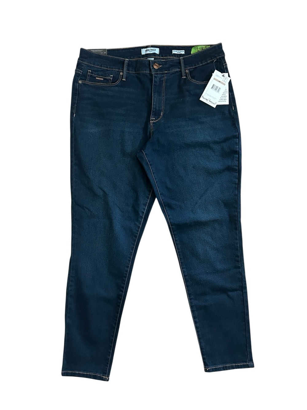 Nine West NWT Size 12P Dark Wash Cigarette High Rise Skinny Jeans